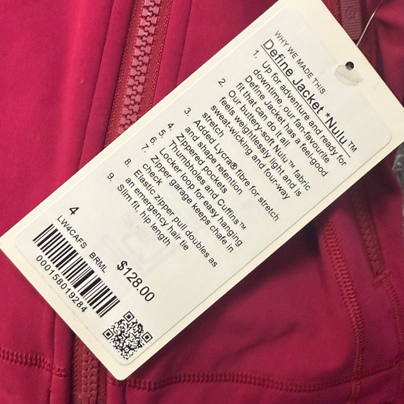 LuluLemon Define Jacket Nulu in Berry Rumble - Picture 6 of 7